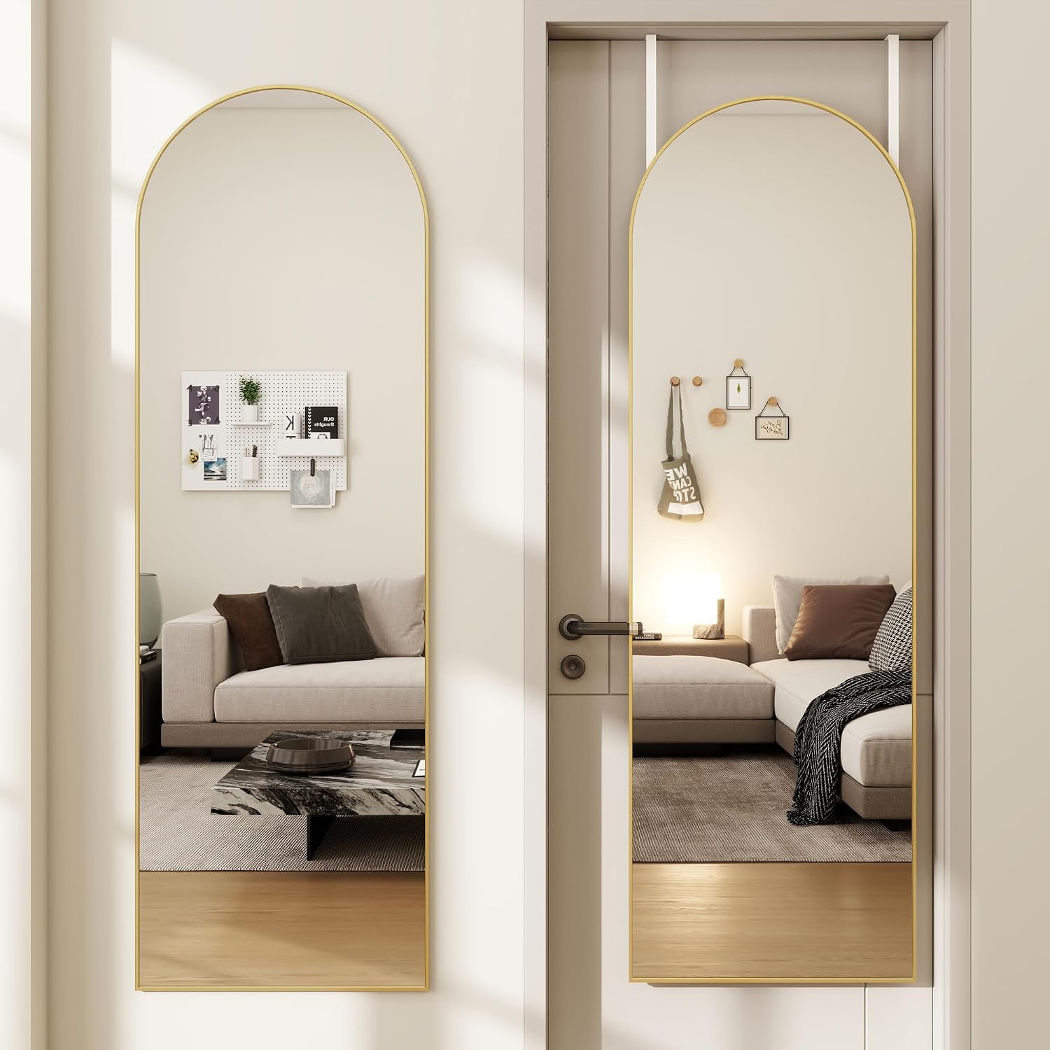 Arch Mirror Leaning - مرآة باب مقوسة كاملة الطول 48×14