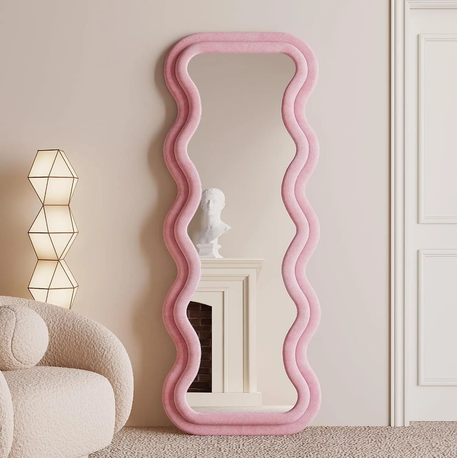 مرآة طويلة مموجة، 63×24 بوصة،  - مراجعة Arch Mirror Leaning وسعره