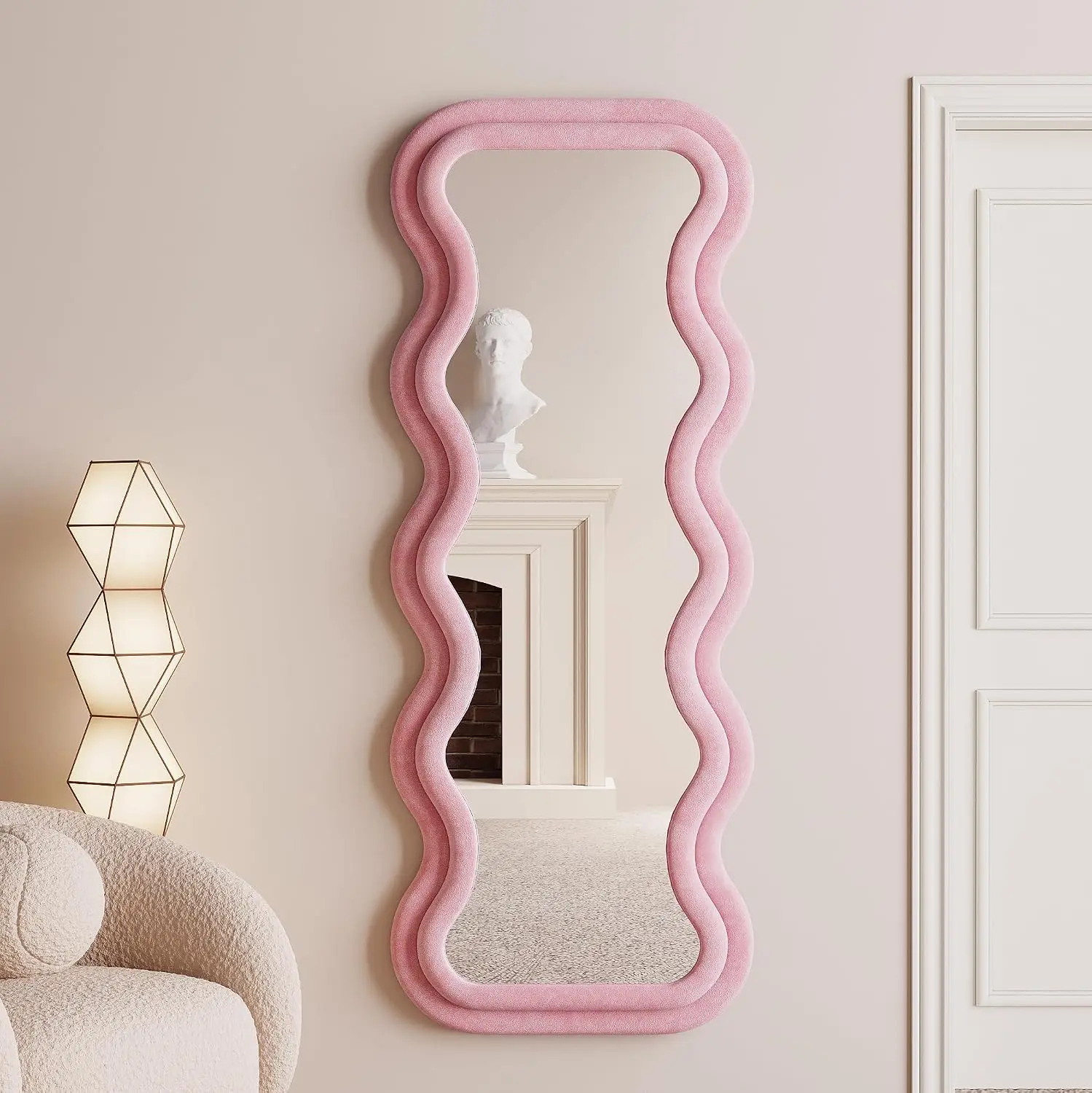 مرآة طويلة مموجة، 63×24 بوصة،  - مراجعة Arch Mirror Leaning وسعره