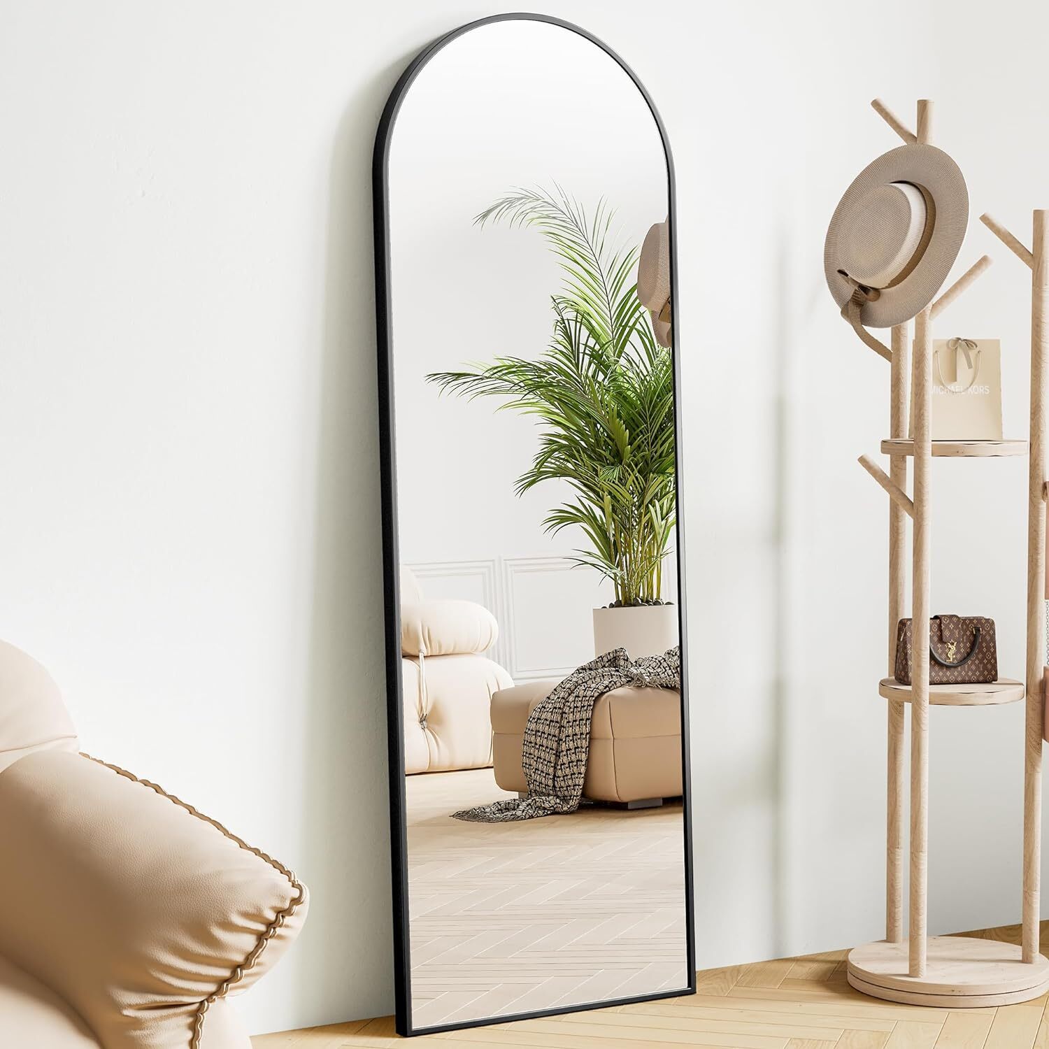 مرآة كاملة الطول مقوسة مقاس 59 - مراجعة Arch Mirror Leaning وسعره
