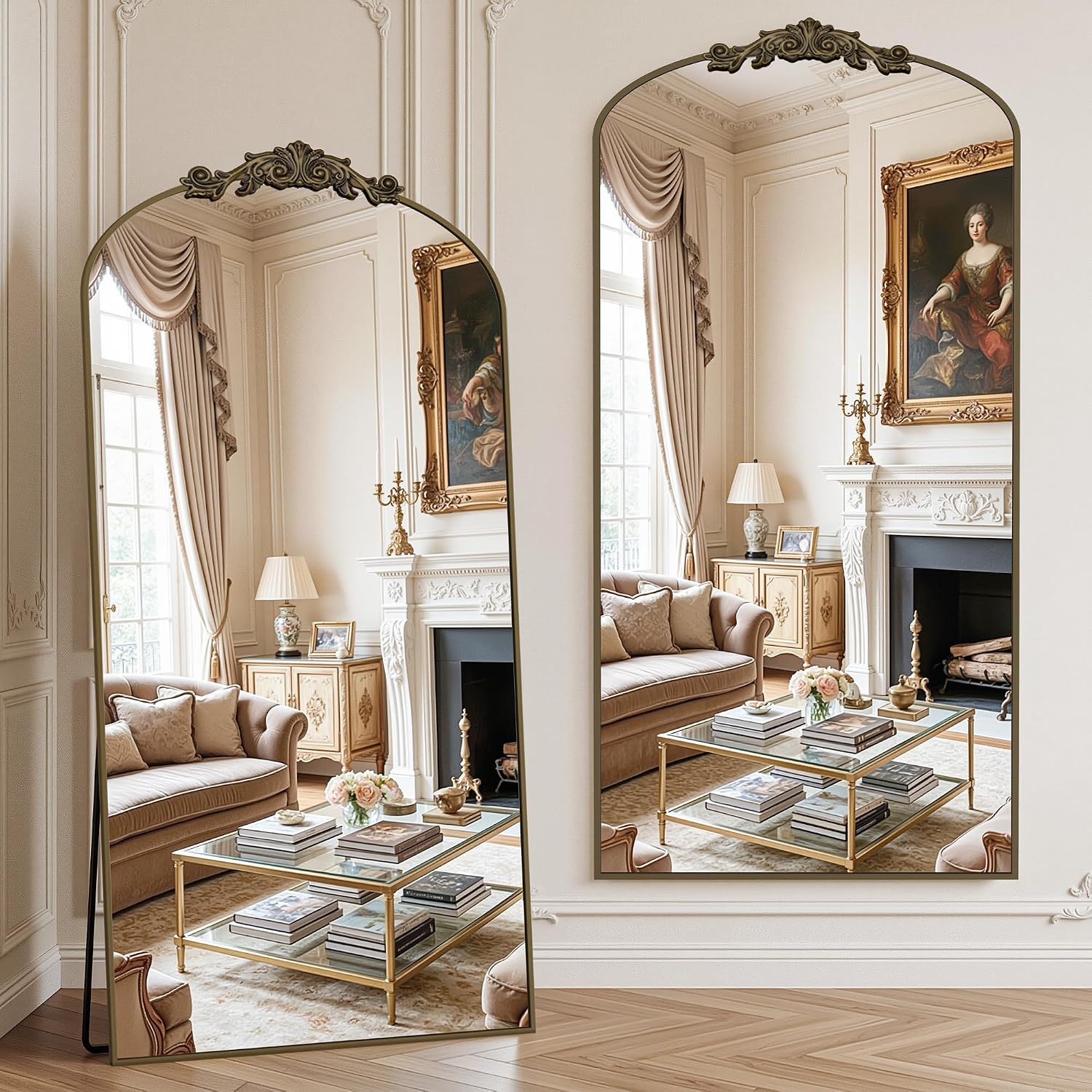 مرآة أرضية عتيقة كاملة الطول،  - مراجعة Arch Mirror Leaning وسعره