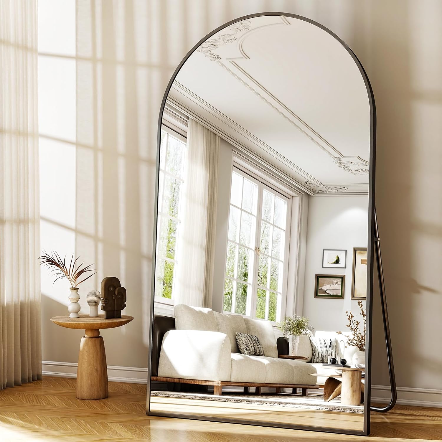 مرآة كاملة الطول مقوسة كبيرة ج - مراجعة Arch Mirror Leaning وسعره