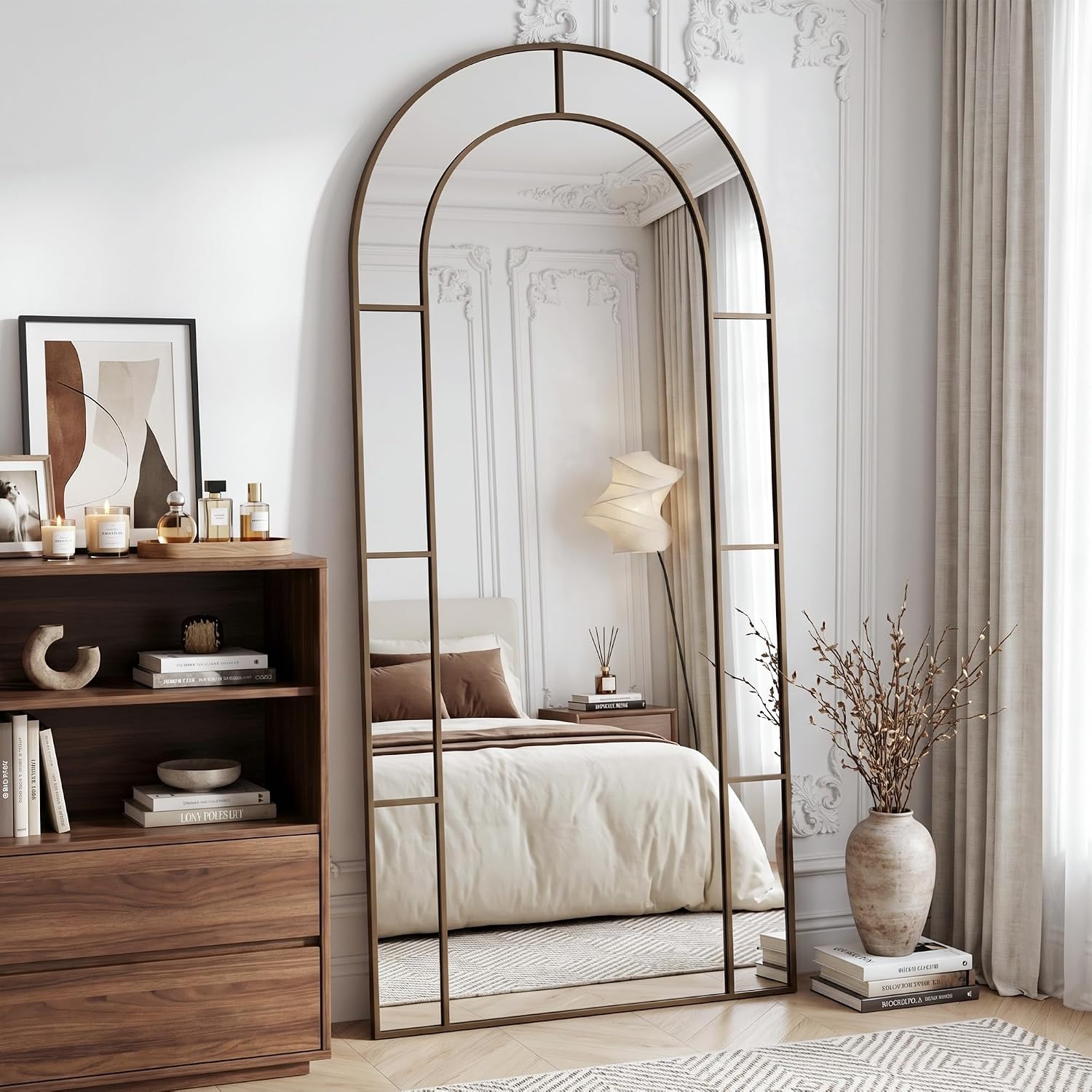 مرآة أرضية كاملة الطول مقاس 76 - مراجعة Arch Mirror Leaning وسعره