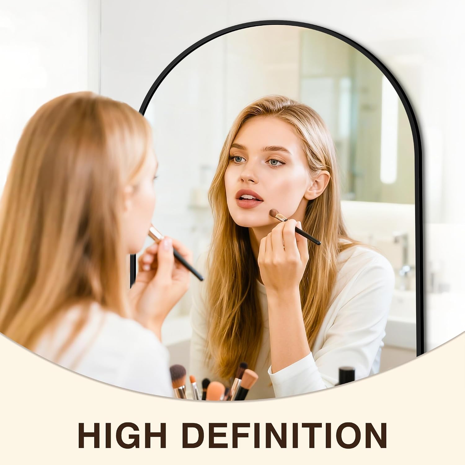 مرآة حمام مقوسة فوق الحوض، مجم - مراجعة Arch Mirror Leaning وسعره