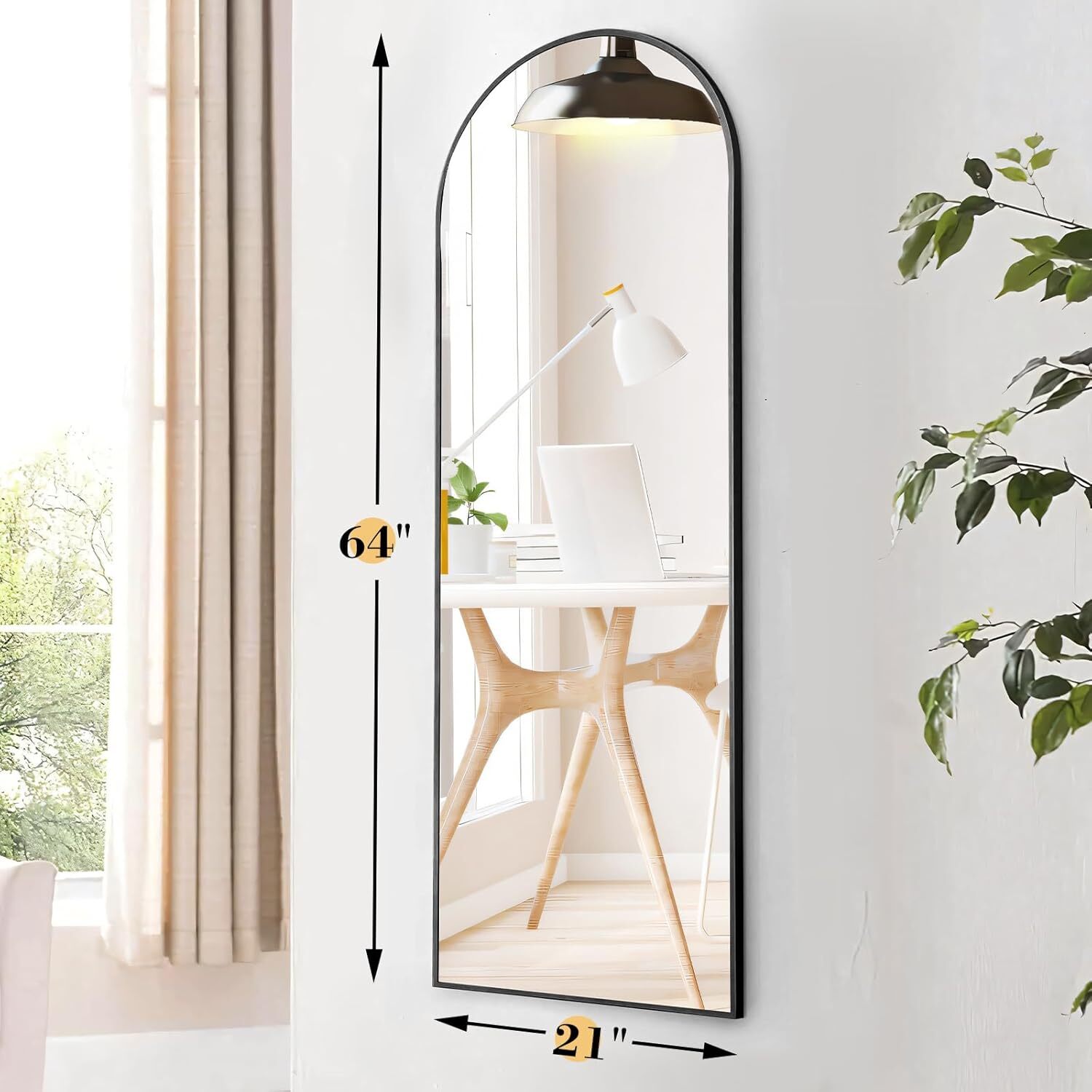 مرآة قائمة بذاتها مقوسة بطول ك - مراجعة Arch Mirror Leaning وسعره