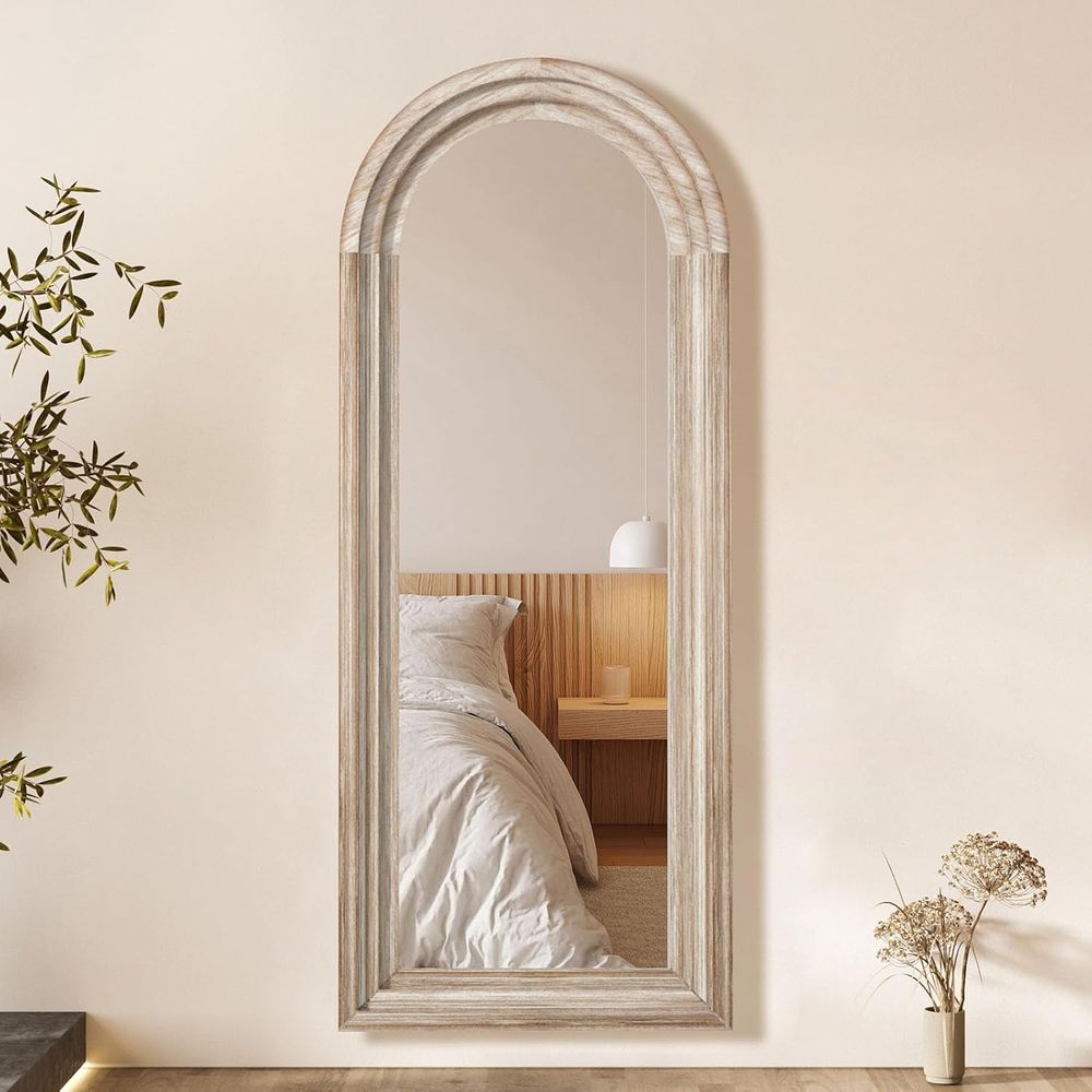 مرآة مقوسة بطول كامل مع إطار م - مراجعة Arch Mirror Leaning وسعره