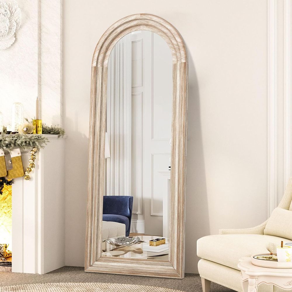 مرآة مقوسة بطول كامل مع إطار م - مراجعة Arch Mirror Leaning وسعره