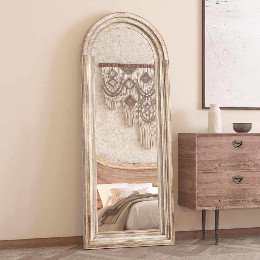 مرآة مقوسة بطول كامل مع إطار م - مراجعة Arch Mirror Leaning وسعره
